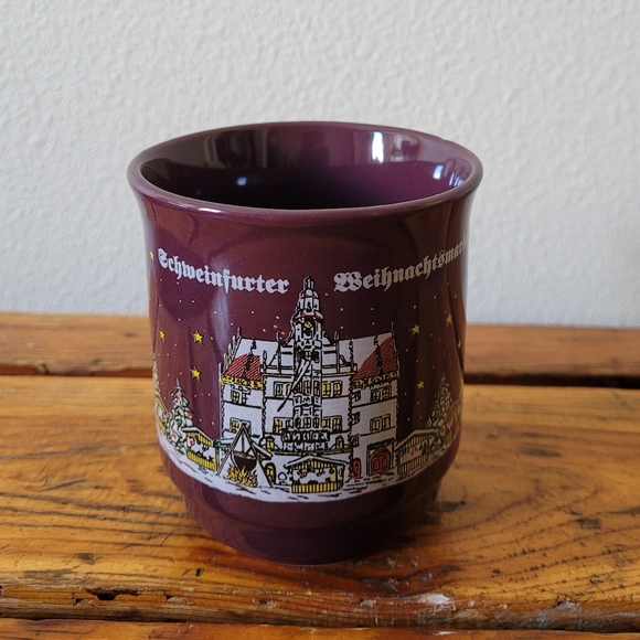 Schweinfurt Germany Christmas Market Mug Weihnachtsmarkt Brown 2002 - Picture 1 of 4